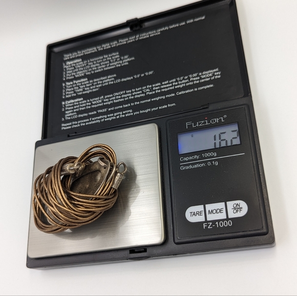 N1802 Retired Silpada Sterling Pendant Necklace. Layered Leather Cord - Picture 11 of 12